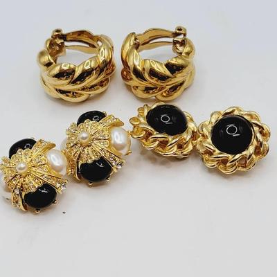3pc Clip Earrings Gay Boyer Joan Rivers