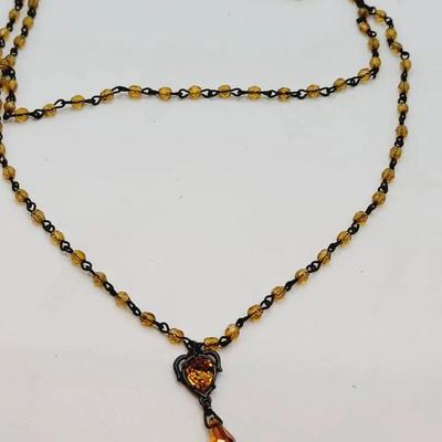 Roxanne Assoulin Orange Czech 2 Strand Necklace 