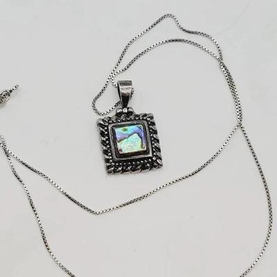 Abalone Sterling 925 Silver Necklace 