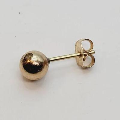 Single 18k 750 Ball Studd Earring 14k Earring Back