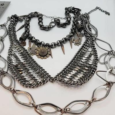 3pc Gothic Industrial Necklaces Some Tlc