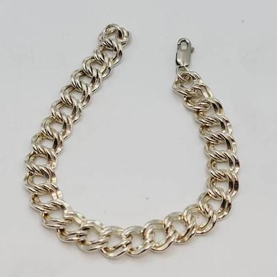 Sterling Double Link Silver Bracelet 925