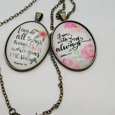 Bible Verse Faith Pendant Necklaces 