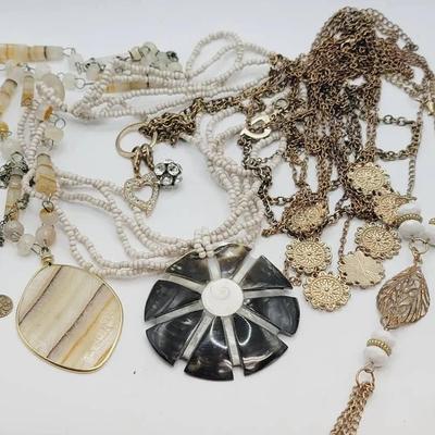 Craft Harvest Repair Upcycle Necklace Lot Earth Tone 