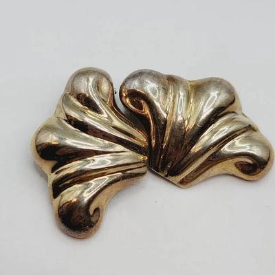 Sterling Mexico 925 Silver Clip Earrings Vintage 