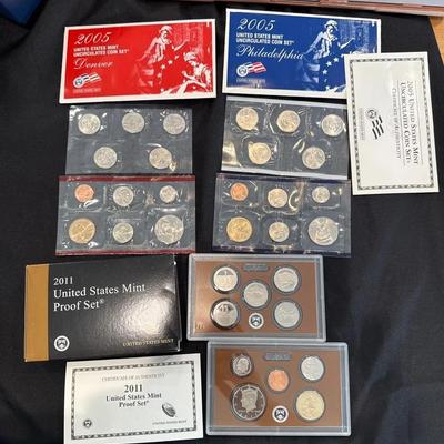 3 Coin Proof Sets 2005 & 2011 - Shippable
