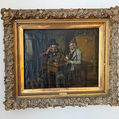 Antique Hand Painted Signed Painting 3