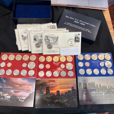 3 Coin Proof Sets & 10 New 5 Cent Coins - Shippable