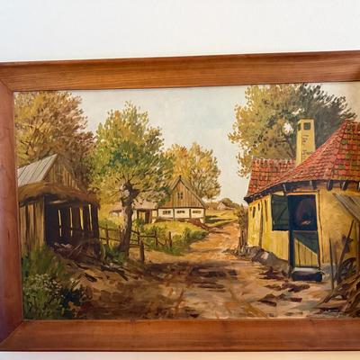 Antique Hand-Painted Art Signed 2