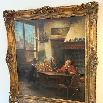 Antique Hand Painted Art Signed 1