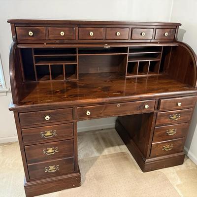 Ethan Allen Wood Roll top Desk