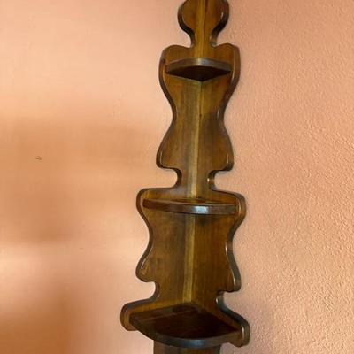 Wood Corner Small Shelf