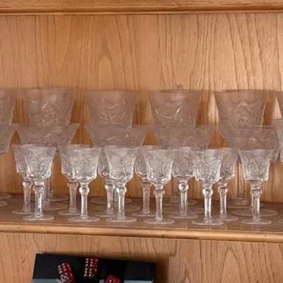Large Lot Of Crystal Stemware