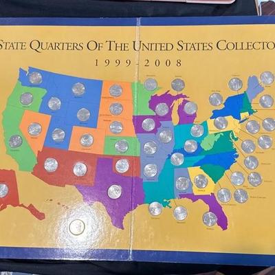 50 State Quarters Of The United States Collectors Map - Shippable
