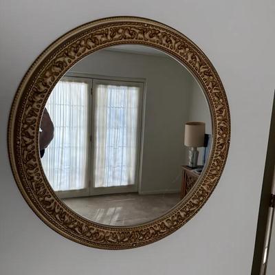 Antique Round Mirror