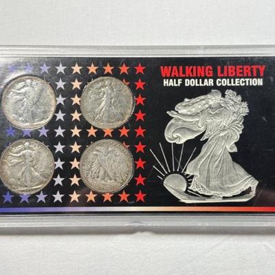 Walking Liberty Half Dollar Collection: 1918, 1936 S, 1936 D, 1943