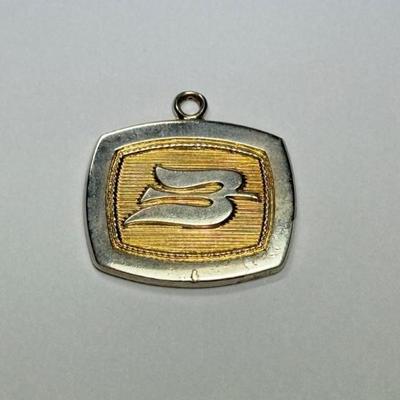 Vintage Braniff Airlines Stewardess Sterling Silver Pendant