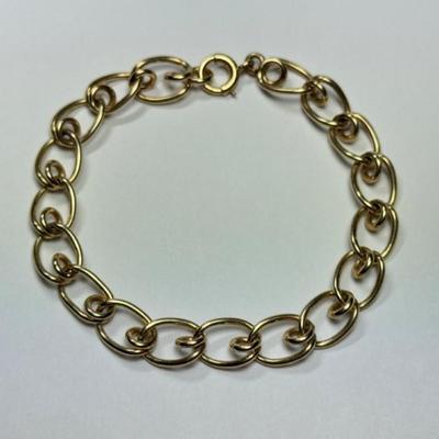 14K Gold Charm Bracelet, 15.8g