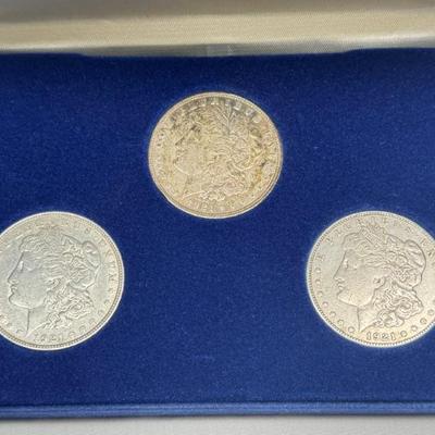 1921 Morgan Silver Dollar Collection, 1921, 1921-S, & 1921-D