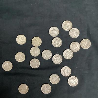 20 Silver War Time Jefferson Nickels - Great Silver Investment 