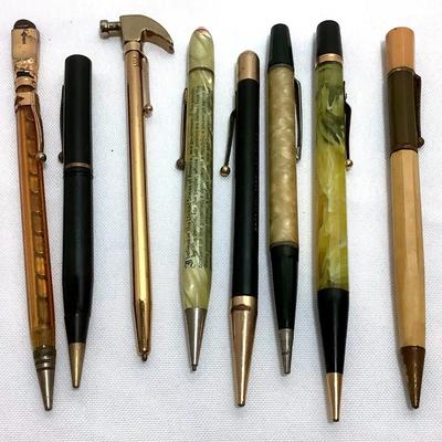 8 Vintage 1930’s-1940’s Merchandise Pencil & Pens