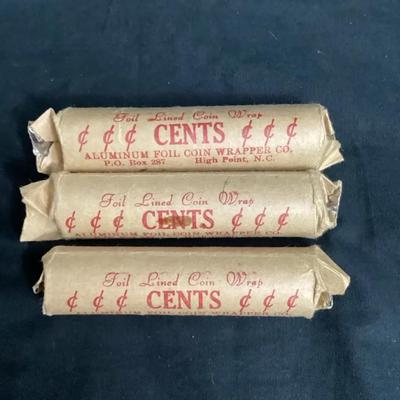 1964, 66, & 67 BU/Uncirculated Canadian Pennies. All Coins Are Red/BU 