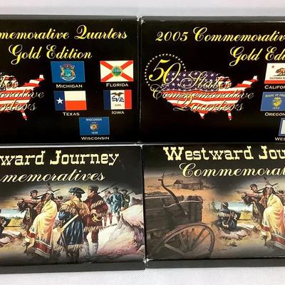 2-Gold Edition Westward Journey Commemoratives Nickel Sets, 2- 2001 & 2005 Gold Edition Uncirculated