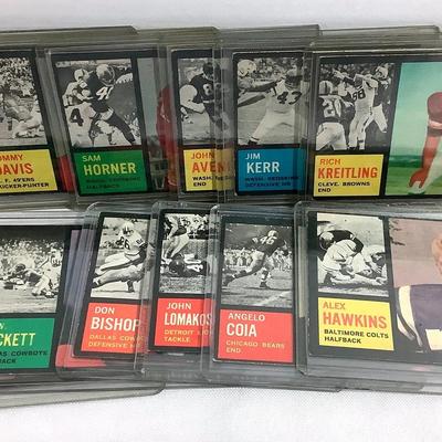 12 Different 1962 Topps Football Cards, Some Rookie Cards