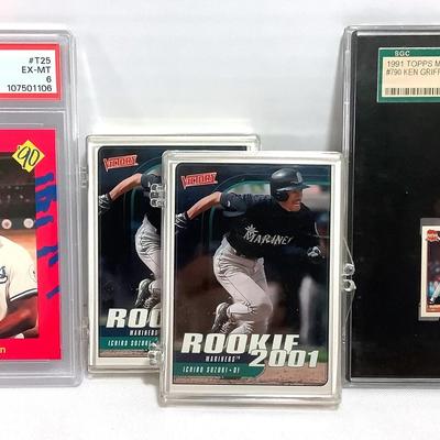2001 Collector Packs Of Mariners, 1990 Classic Bo Jackson PSA Graded & 1991 Topps Micro Griffey 