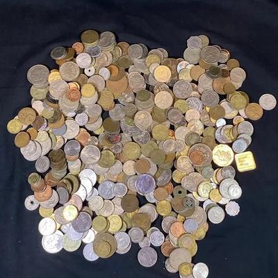 Over 5 Pounds Of Vintage Foreign Coins