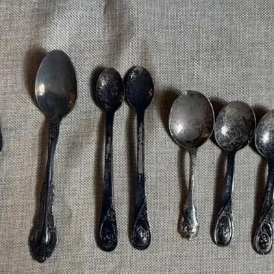 Sterling Silverware, And Silver Plated, Plus Gerber Baby Spoons