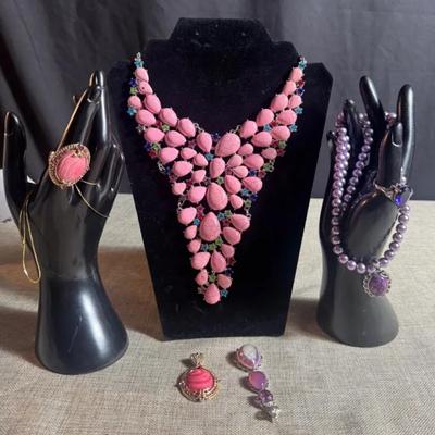 Pink And Purple Unique Jewerly 