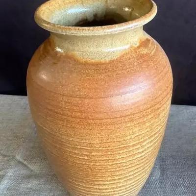 Vintage Signed Pottery Vase 