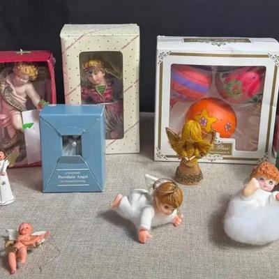 Vintage Angelic Christmas Bundle, Hallmark Ornaments, And More