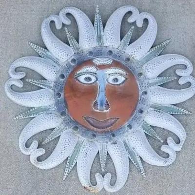 Outdoor Metal Wall Hanging Sun