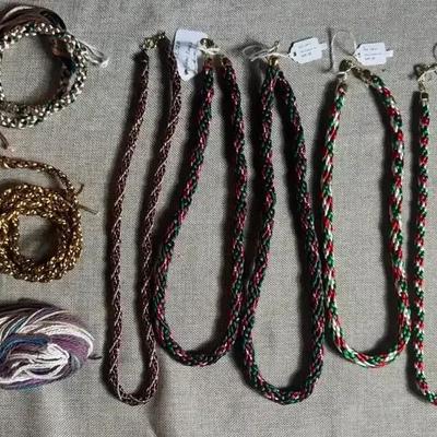 Various Braided Kumihomo Necklaces 
