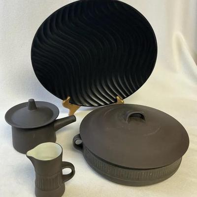 Dansk Flamestone Serving Pieces, Quistgaard, Vintage, 4 Pcs