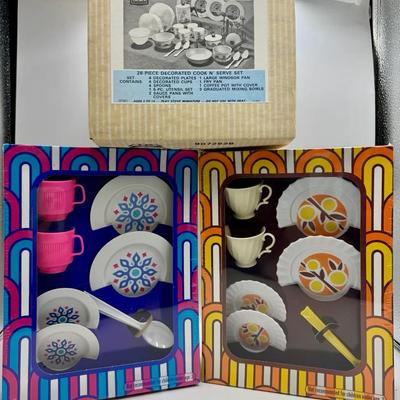 Tea Sets Children’s 70s-80s Unopened 3 Pc