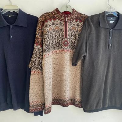 Men’s Knit Polo Shirts And Intiwara Alpaca Sweater, 3pcs