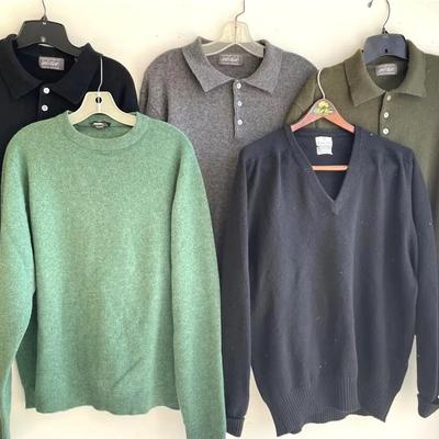 Men’s High End Cashmere Sweaters, 5pcs