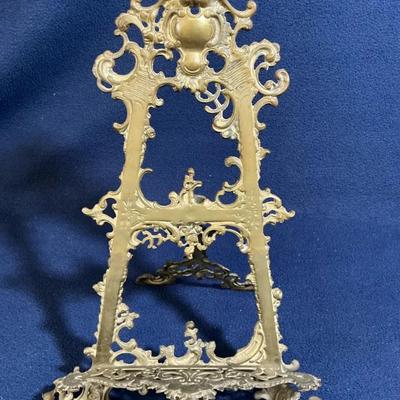 Victorian Brass Easel Book Stand, Vintage