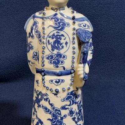 Chinese Porcelain Emperor Figurine