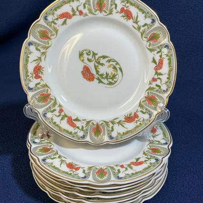 Havilland Limoges “Chantoung” Mozart Porcelain Salad Plates, 8 Pcs, Vintage