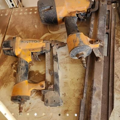 2 Bostitch Pneumatic Nailers - Long Magazine, Brad Nailer