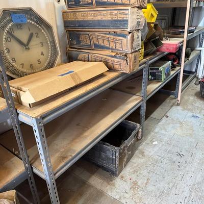 2 Garage Storage Shelves With Work Space On Top. *Items On Shelves Not Included*