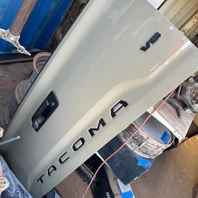 White  / Gray Toyota Tacoma Truck Tailgate - 3rd Generation Pickup (2016-2024)