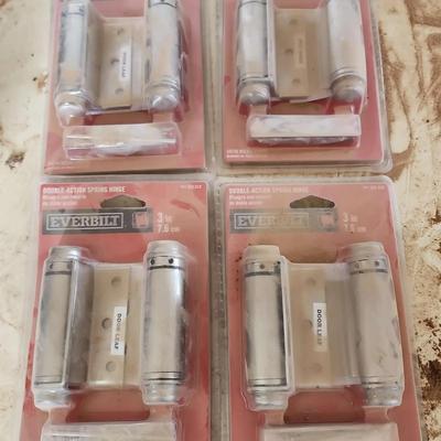 (4) Everbilt Double-Action Spring Hinges - 3", New In Packages