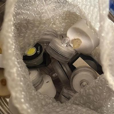 Lighting - Wishing Light Sky Lanterns, Oval Mirror, LED Lights + Tea Candles + Black Bin