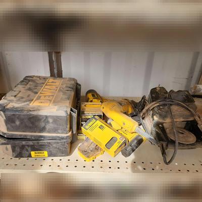 4 Dewalt Power Tools & Supplies - Belt Sander, Deck Screwdriver, Impact Wrench, Sander