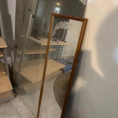 Mirrors - Framed Floral Etched (Broken Corner) + (2) Larger Pieces